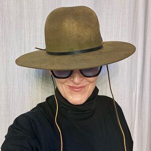 Olive Wide-Brim Hat